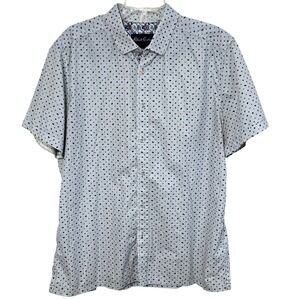 Robert‎ Graham Modern Americana Abstract Circle Short Sleeve Shirt Size 2XL